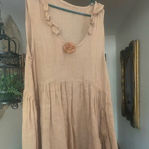 Cowgirl chic linen overdress